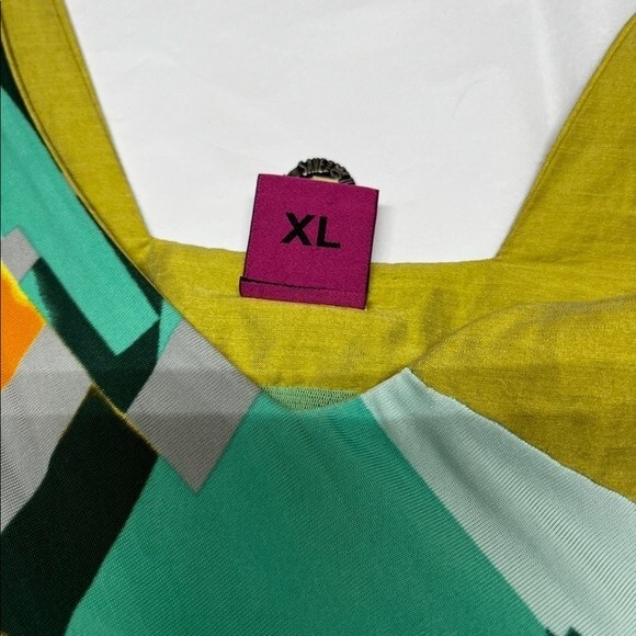 Save the Queen Asymmetrical Hem Abstract Print Sleeveless Dress XL - Picture 3 of 13